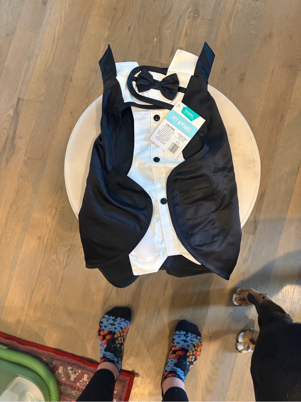 (2) Dog tuxedos and bow tie